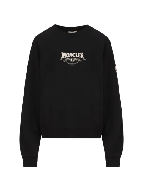 Moncler bead-embellished logo-patch sweatshirt