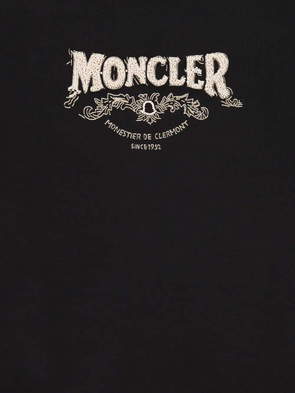 Moncler Sweater verfraaid met kralen en logo-patch Zwart