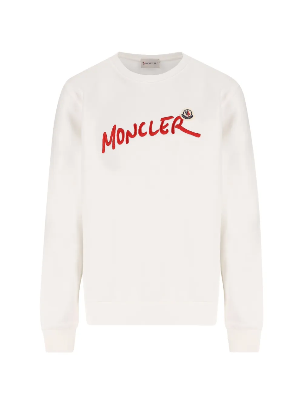 Moncler Enfant Sweater met geborduurd logo Wit