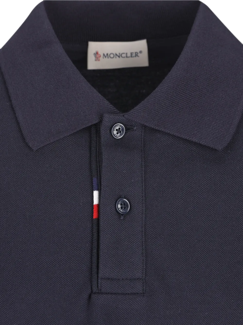 Moncler Enfant Poloshirt met logopatch Blauw