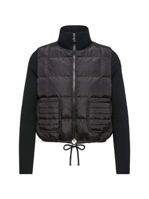 Moncler Padded Cardigan in Black