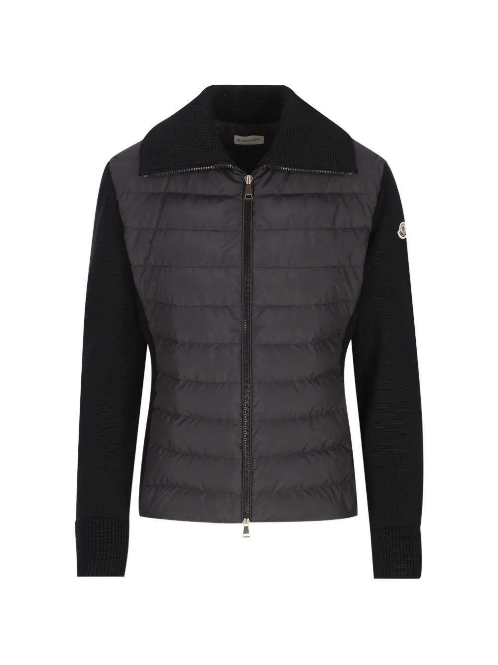 Moncler cardigan zippé à design matelassé - Noir