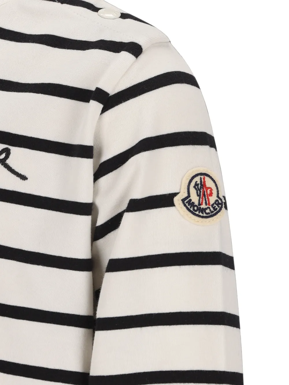 Moncler Enfant Gestreept T-shirt Wit