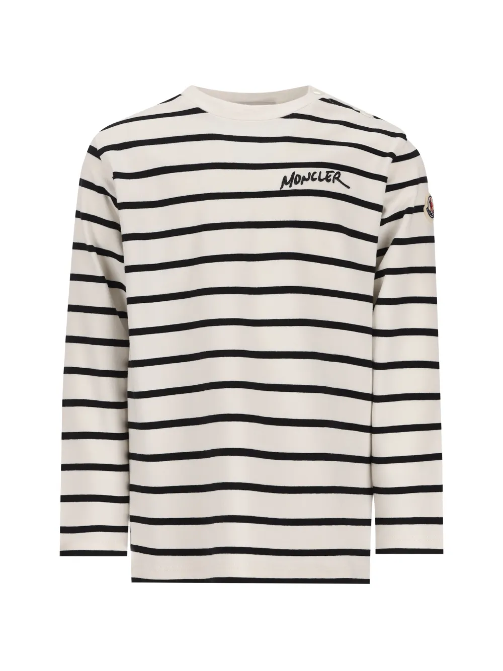 Moncler Enfant Gestreept T-shirt Wit