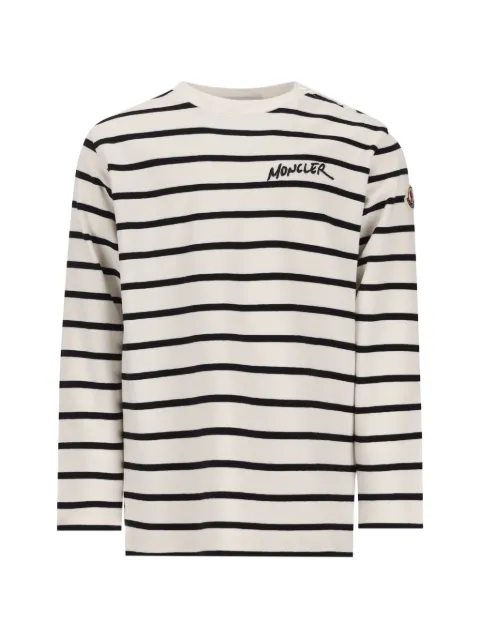 Moncler Enfant striped long-sleeve T-shirt
