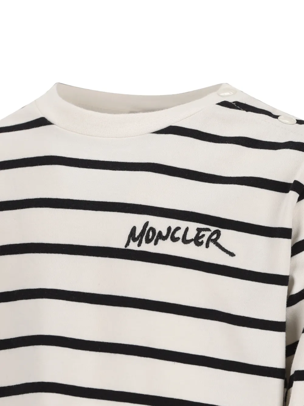 Moncler Enfant Gestreept T-shirt Wit