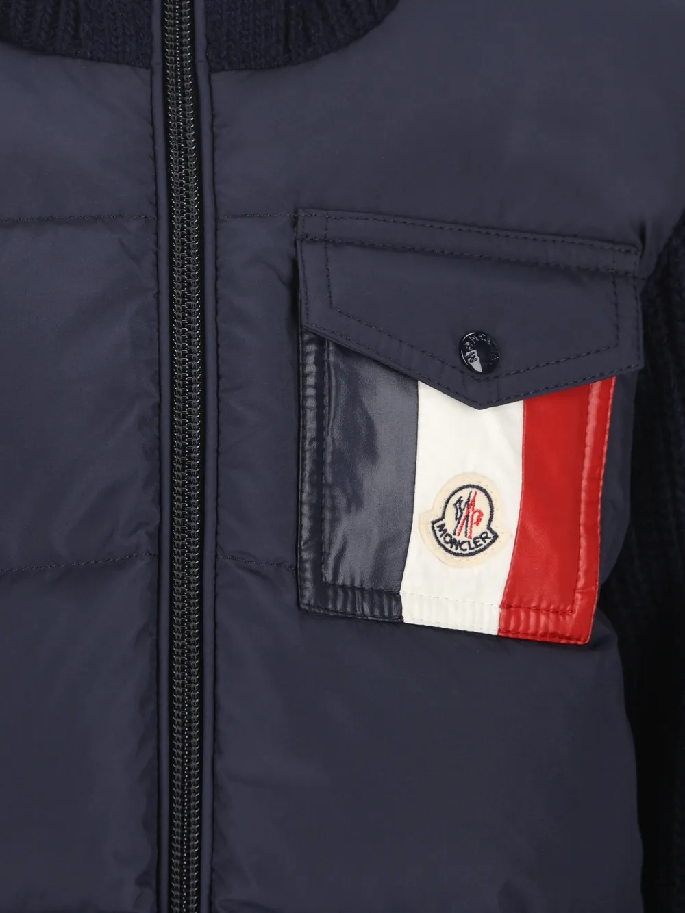 Moncler Enfant Vest van scheerwol Blauw