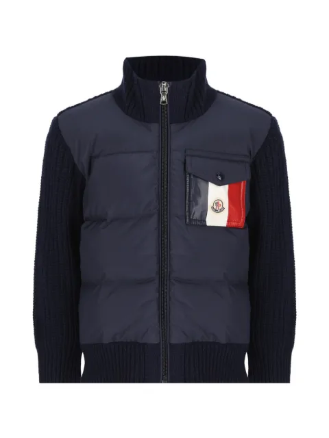 Moncler Enfant quilted-panel cardigan