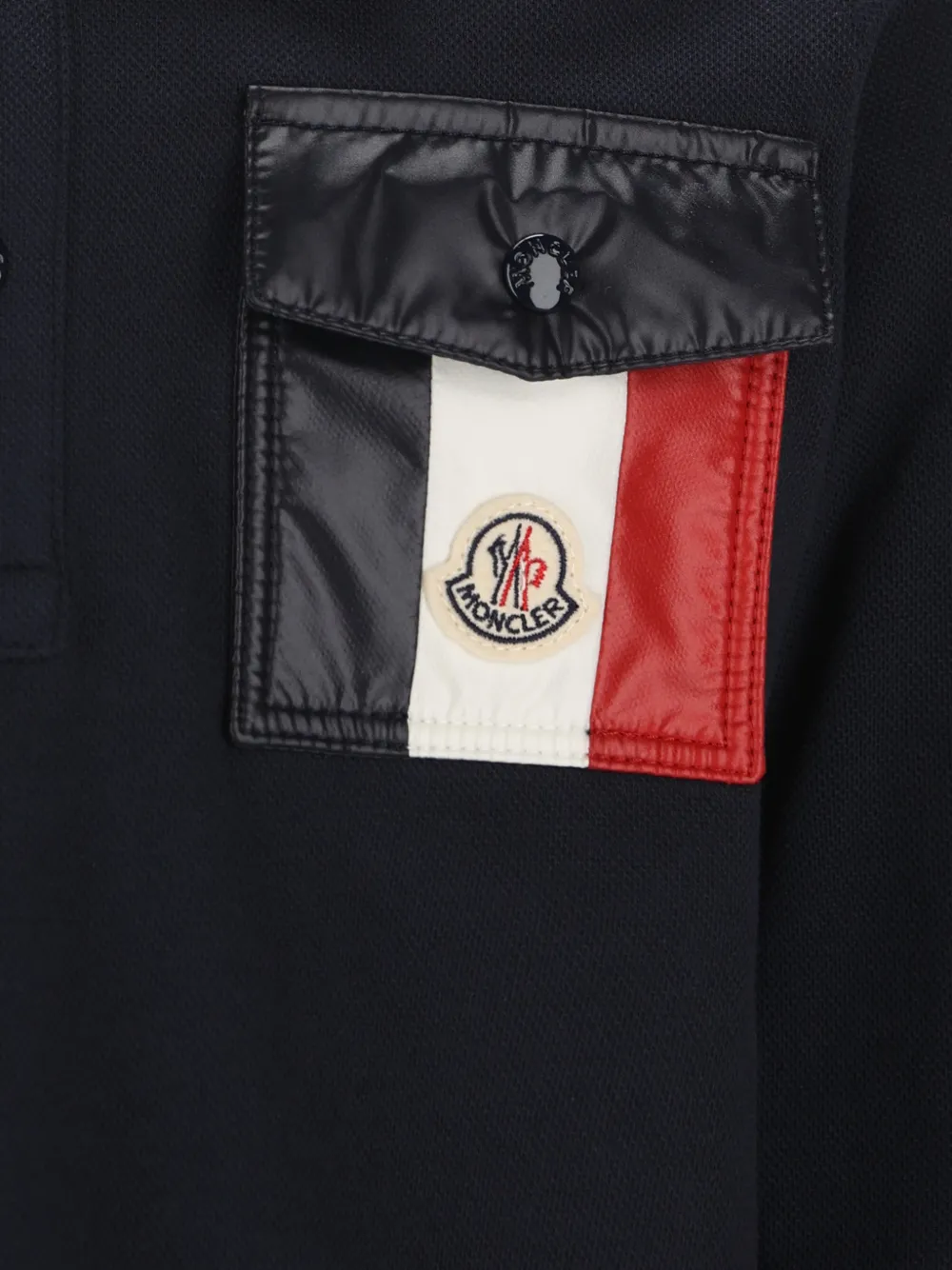 Moncler Enfant Poloshirt met logopatch Blauw