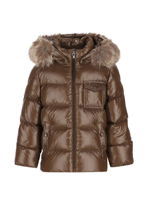 Moncler Enfant faux-fur trim padded coat