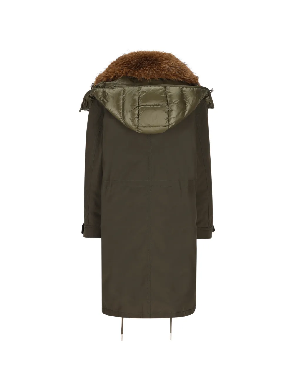 Moncler Halicte parka met capuchon en afwerking van imitatiebont Groen