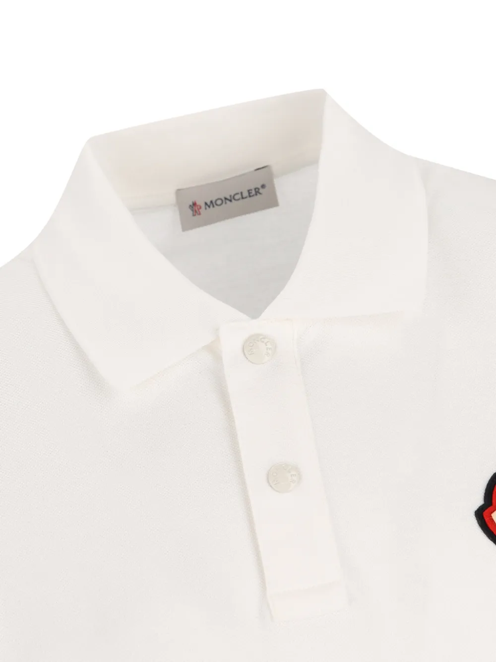 Moncler Enfant Poloshirt met logopatch Wit