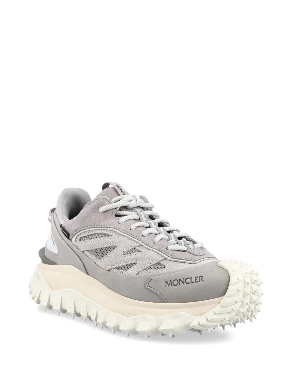 Moncler panelled leather sneakers Grijs
