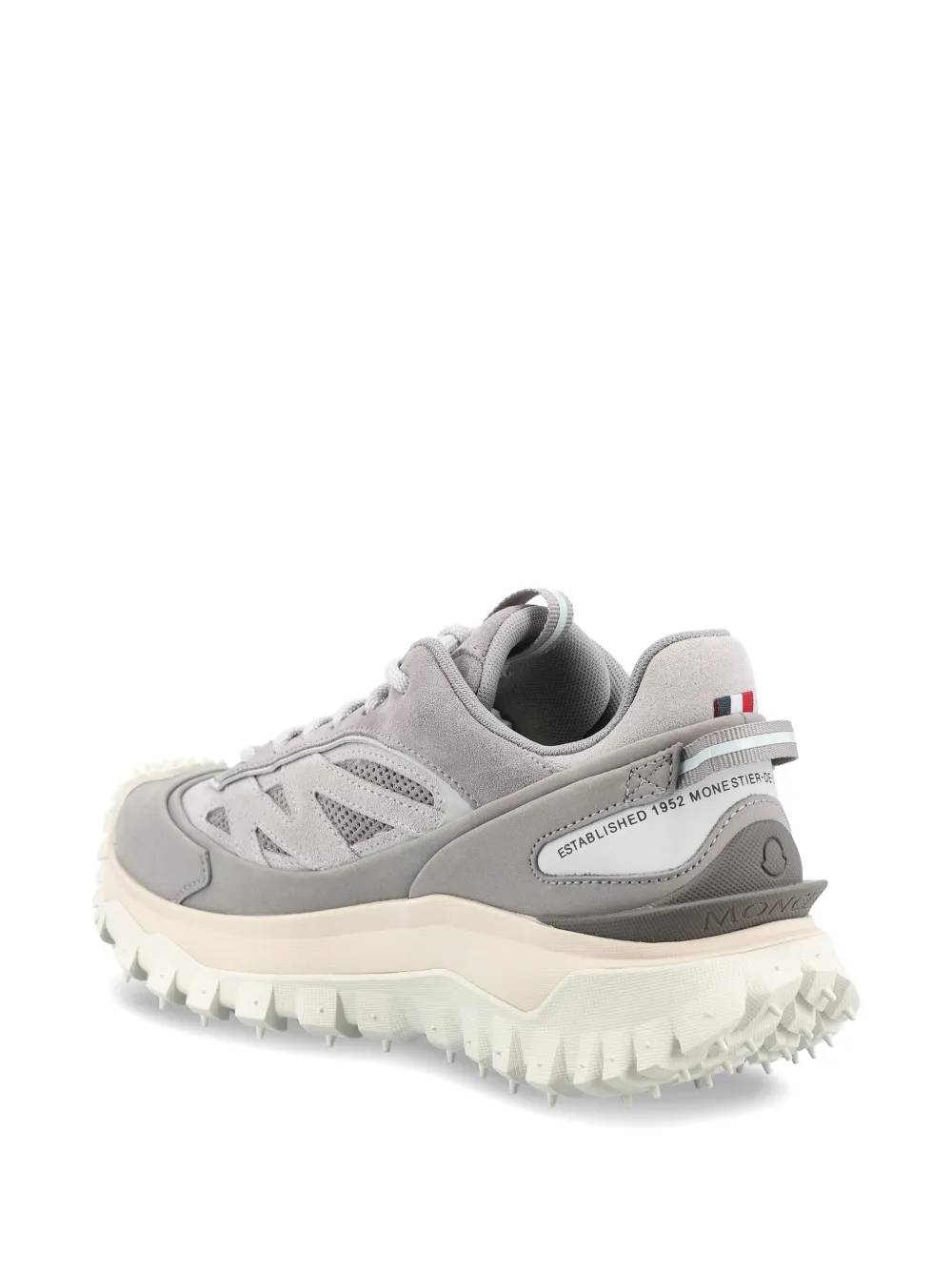 Moncler panelled leather sneakers Grijs