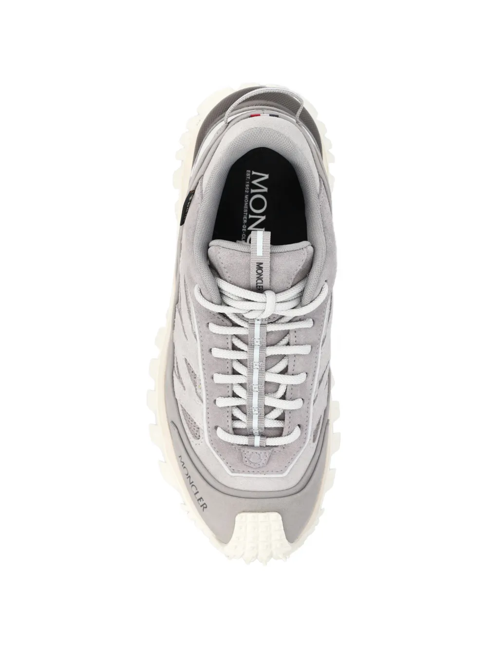 Moncler panelled leather sneakers Grijs
