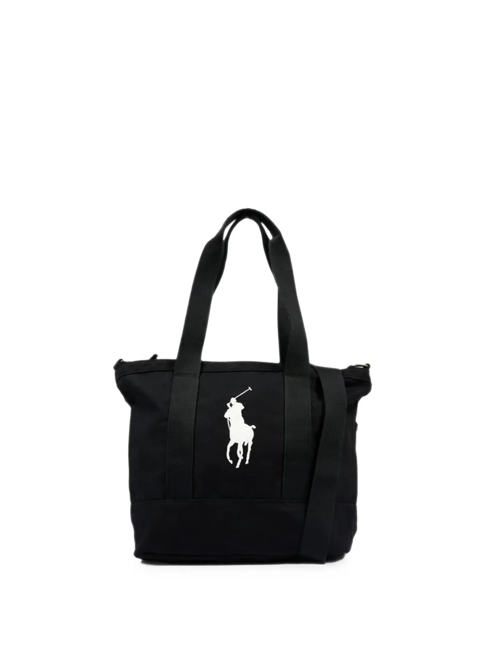 POLO RALPH LAUREN KIDS Borsa tote in tela con logo - Nero