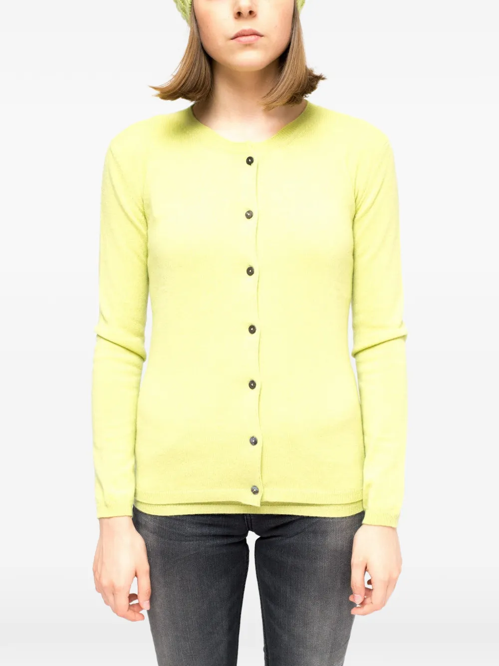 La-Rose cashmere button-up cardigan