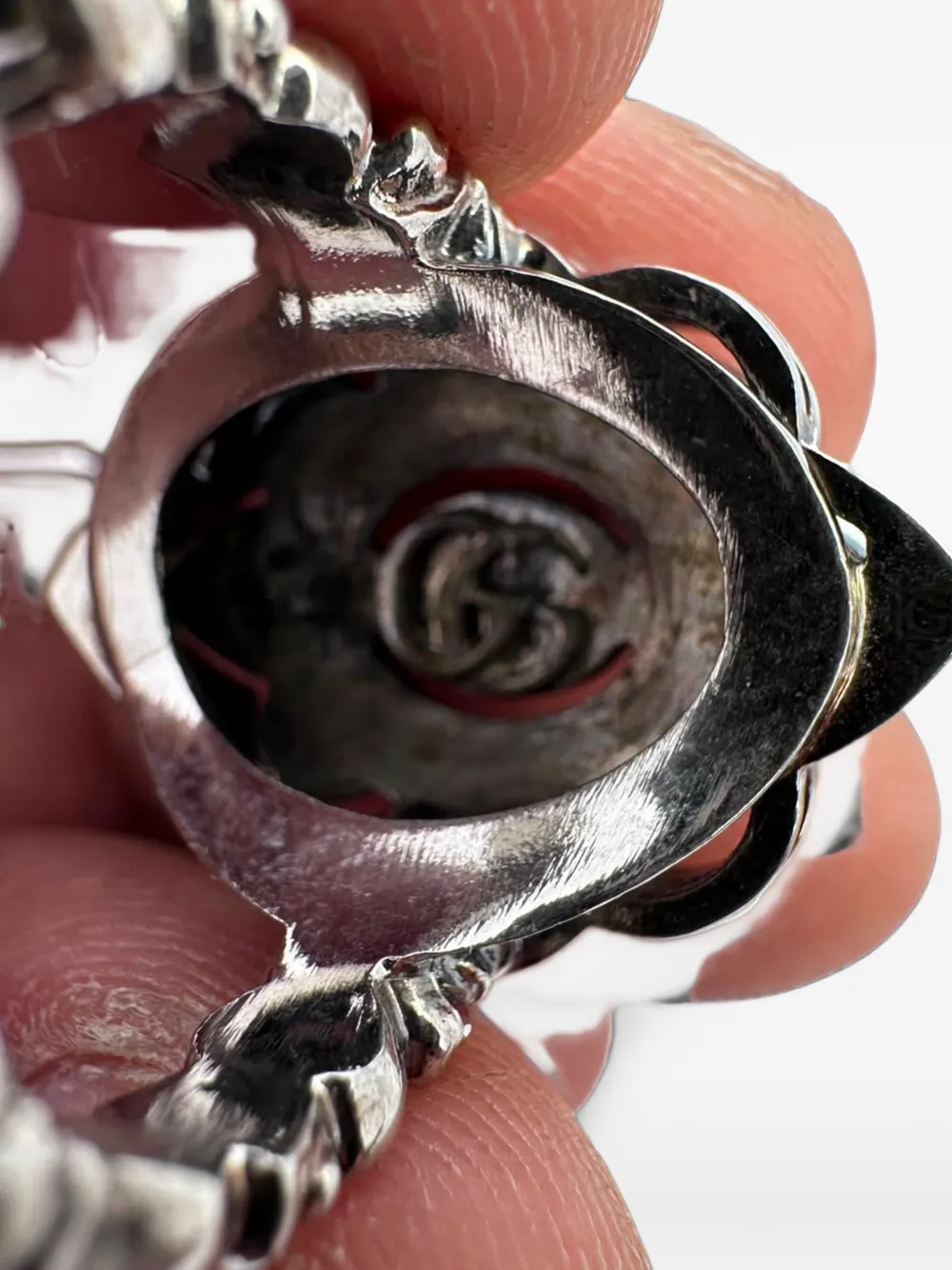 Gucci Pre-Owned Crystal-embellished flower ring - Silber