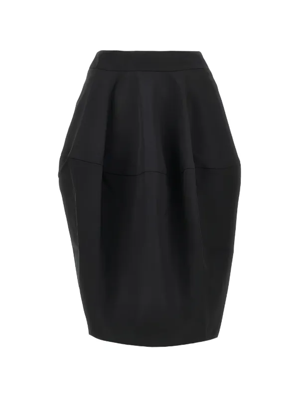 Jacquemus The Ovalo Skirt in Black