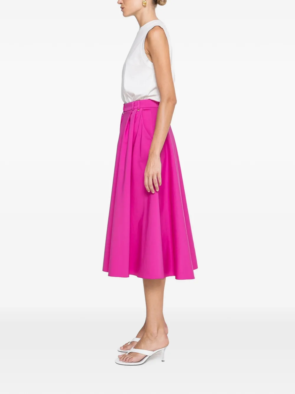 NISSA Mouwloos katoenen T-shirt Wit