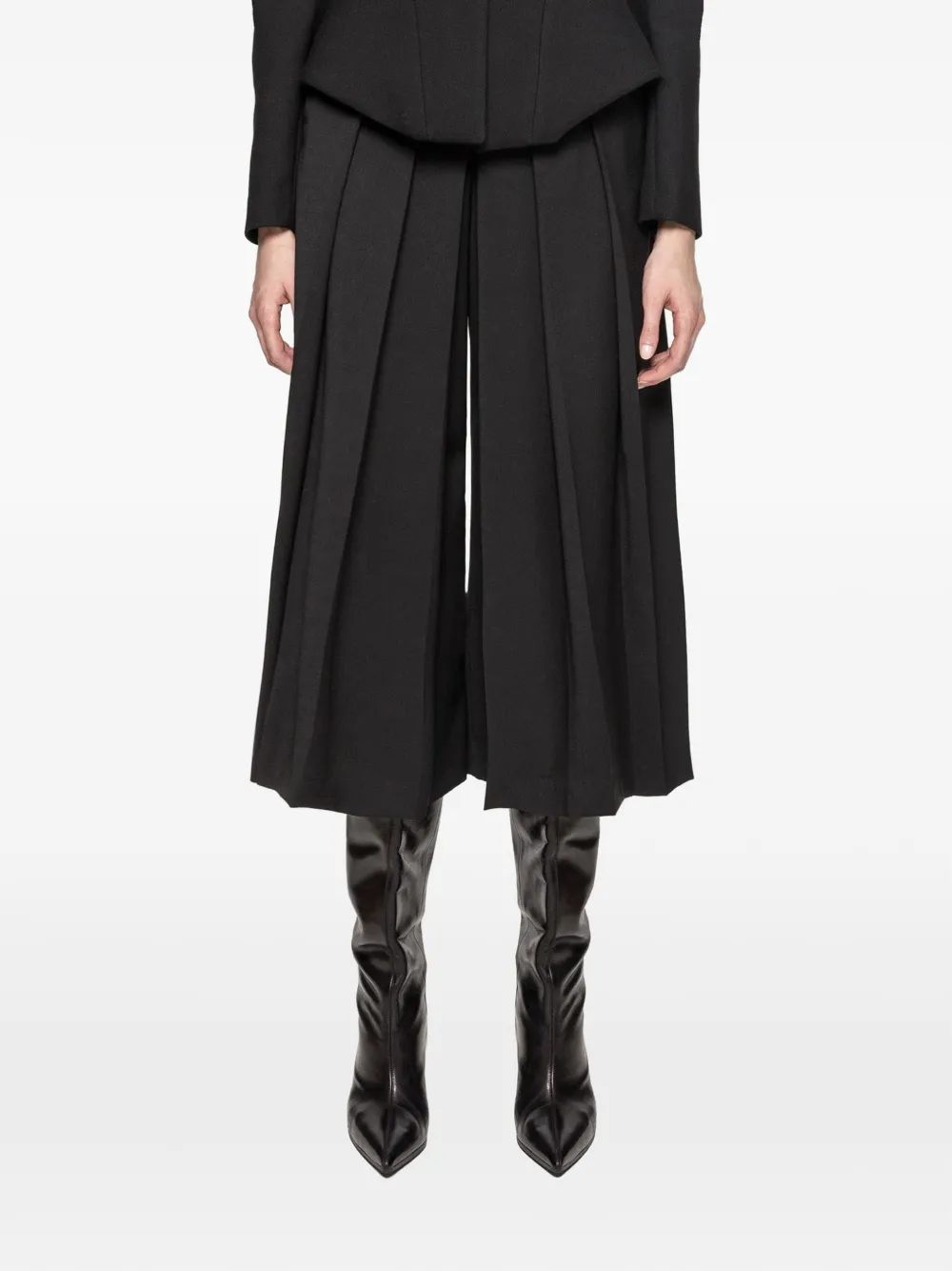 NISSA wool tailored bermuda pants - Nero