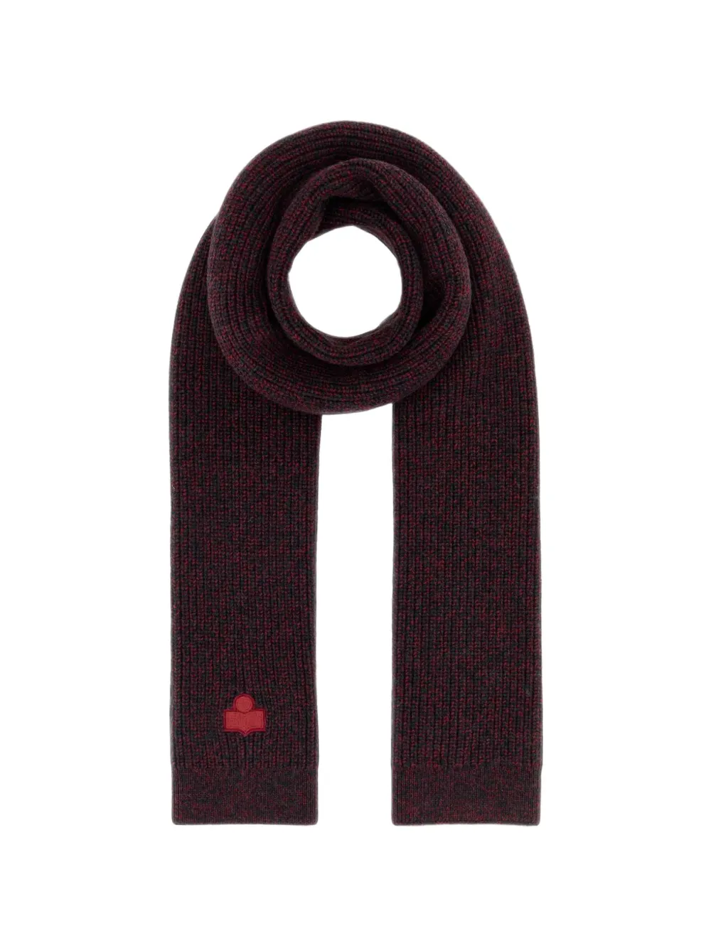 ISABEL MARANT Enolia logo-patch scarf - Rosso
