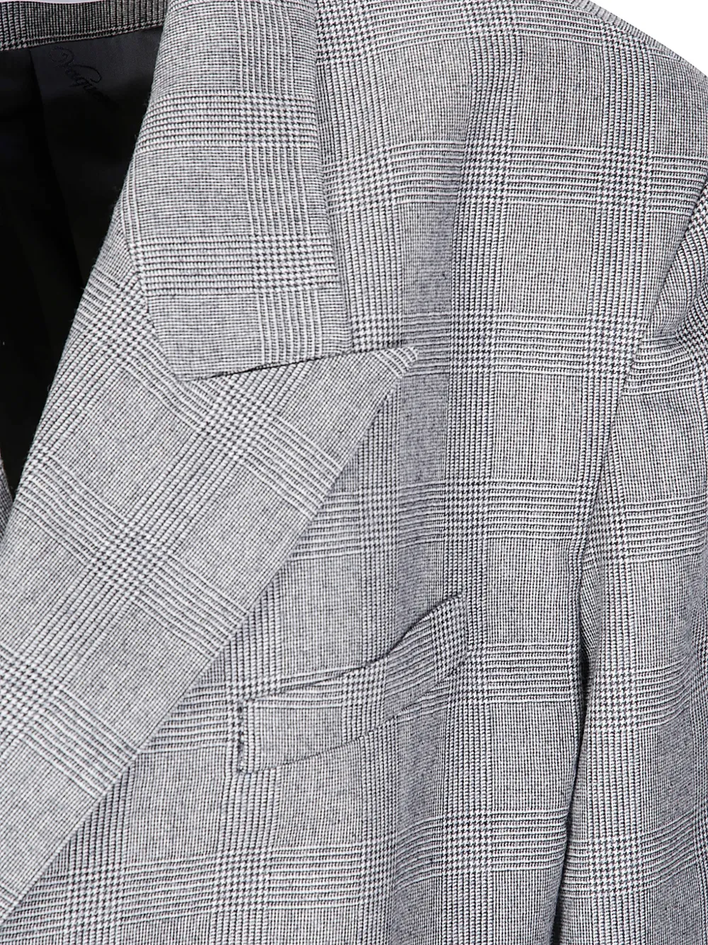 Vaquera Prince of Wales geruite blazer met dubbele rij knopen Grijs