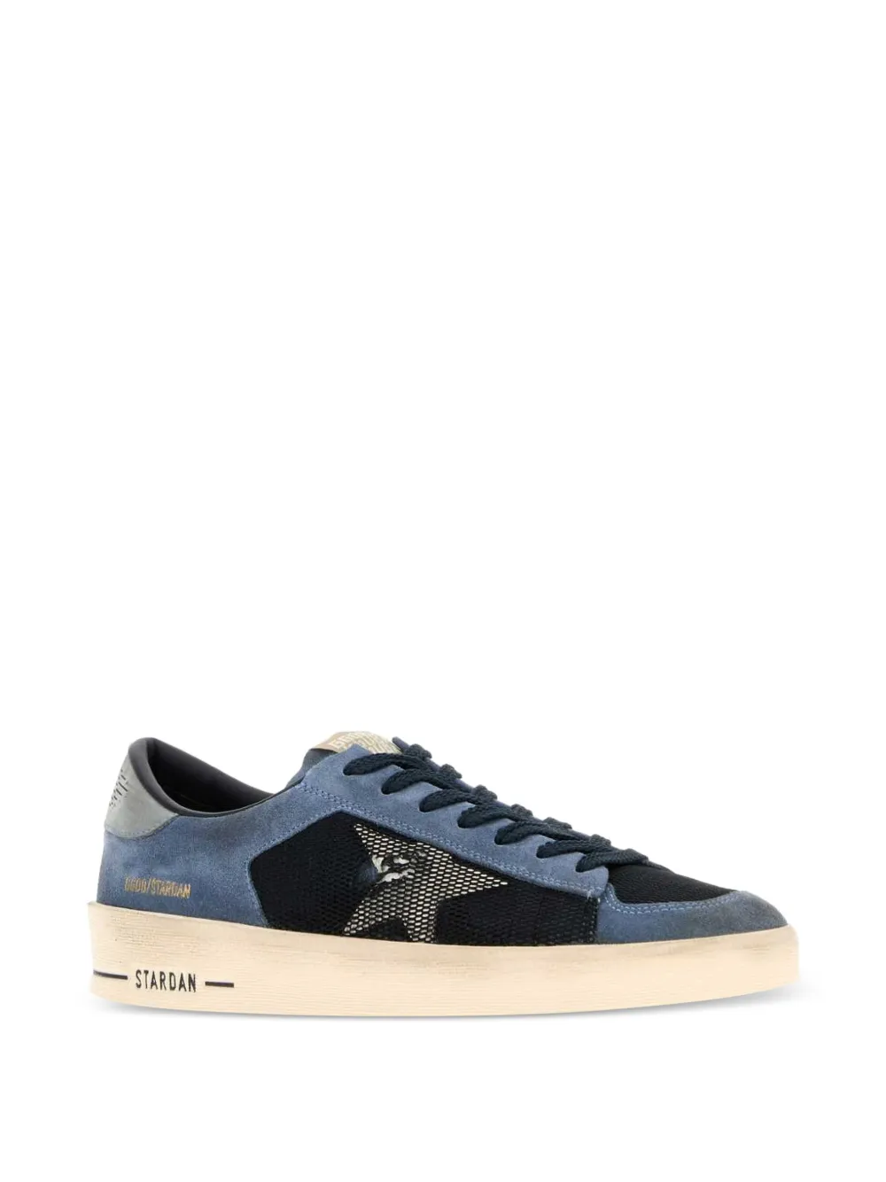 Golden Goose Stardan in blue suede with white Star Blauw