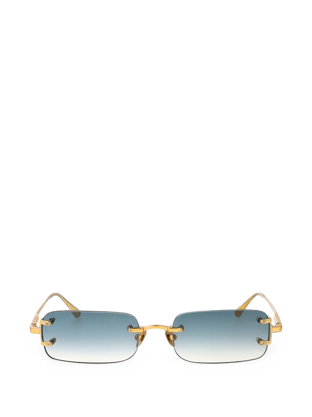 Linda Farrow Taylor rectangle-frame sunglasses - Oro