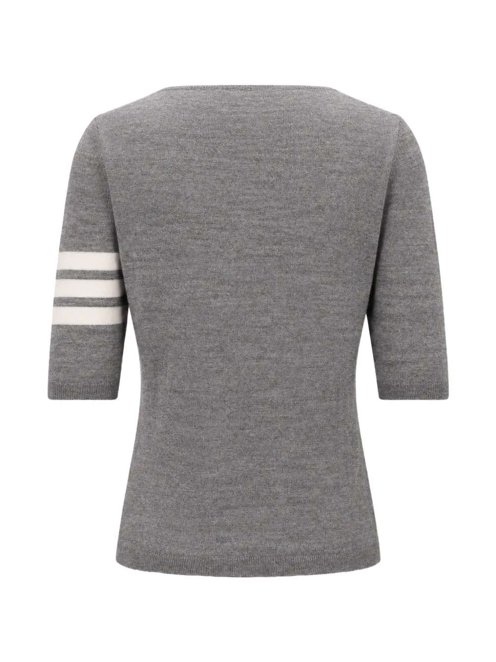 La-Rose Sweater van merinowol met streepdetail Grijs