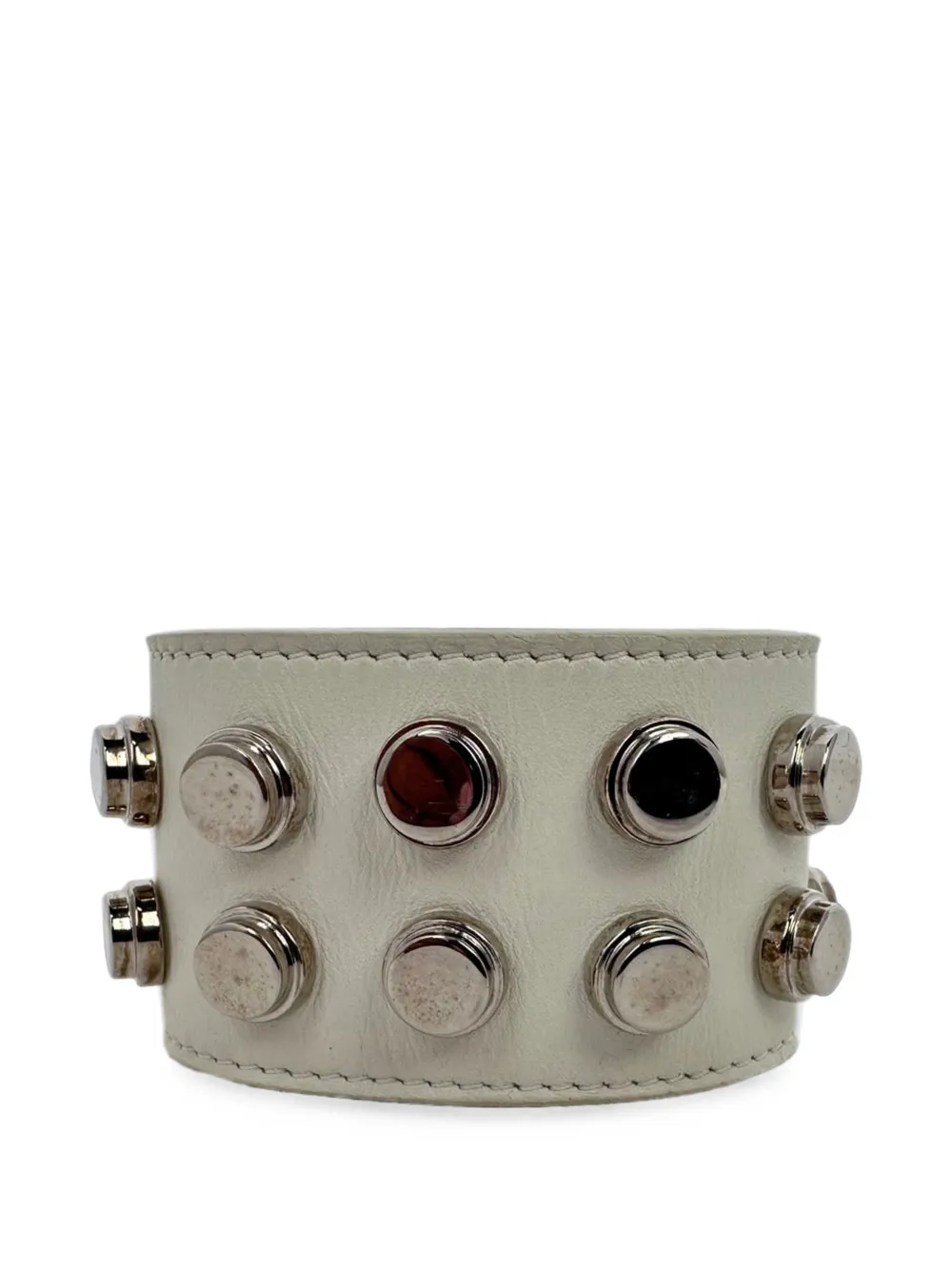 Saint Laurent Pre-Owned studded wrap bracelet - Nude