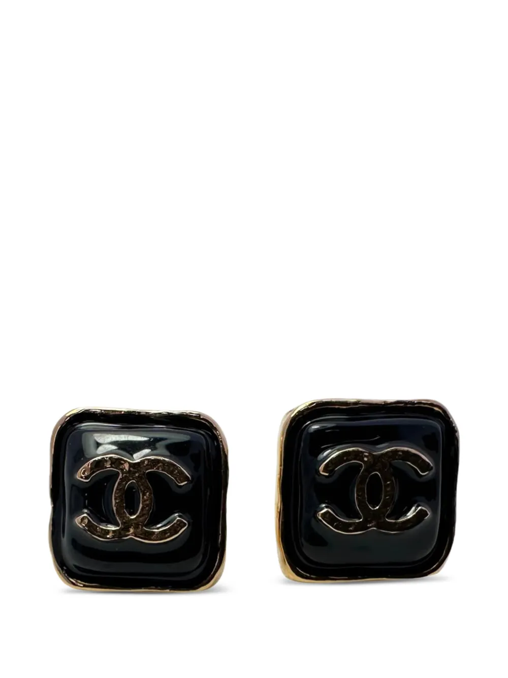 CHANEL Pre-Owned CC stud earrings - Oro