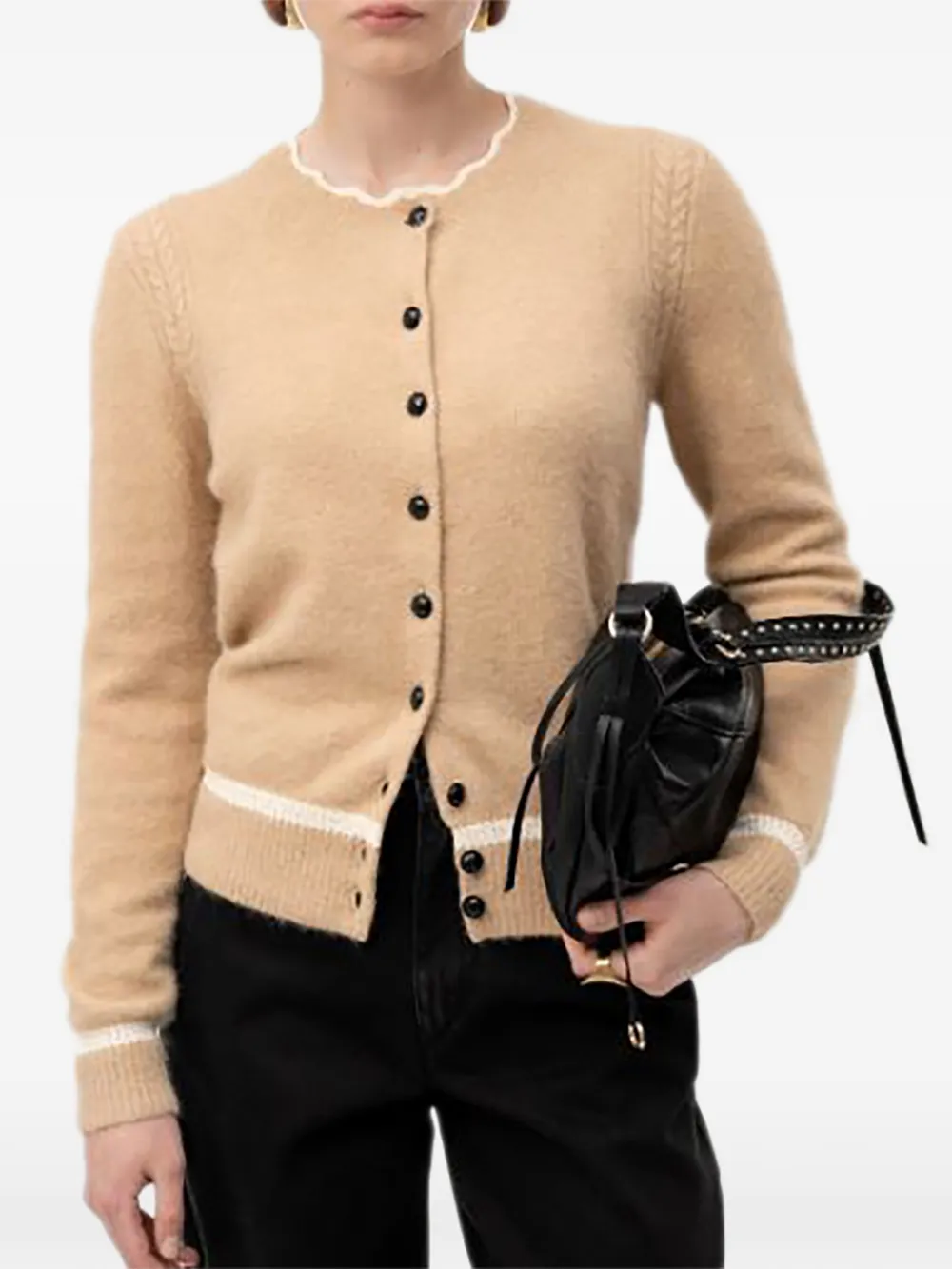 ISABEL MARANT Naia alpaca vest Bruin
