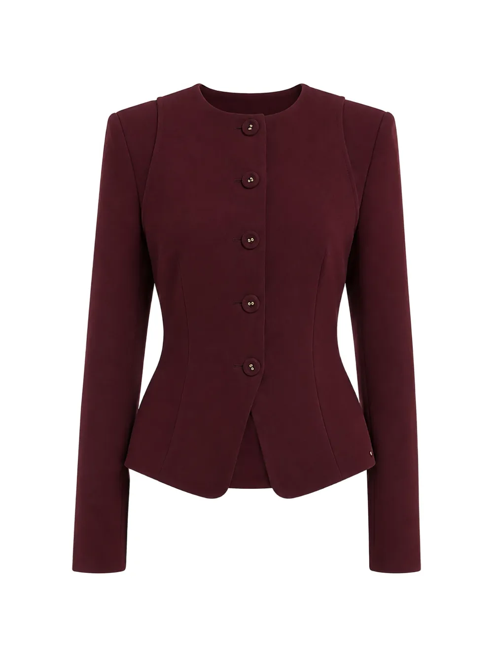 NISSA single-breasted fitted blazer - Rosso