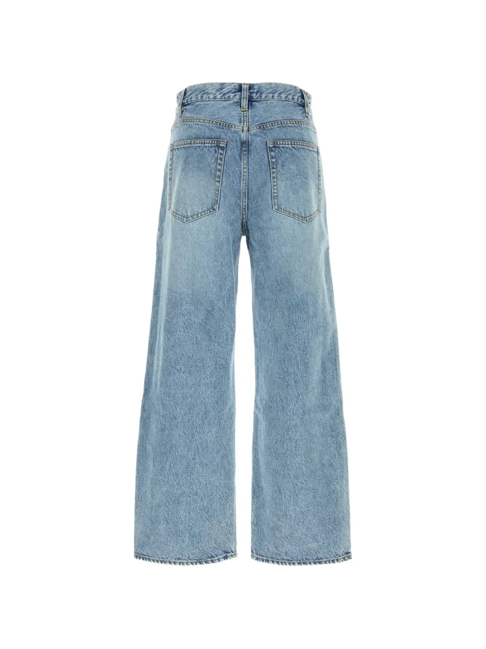 FRAME The Cropped gehaakte jeans met strik Blauw
