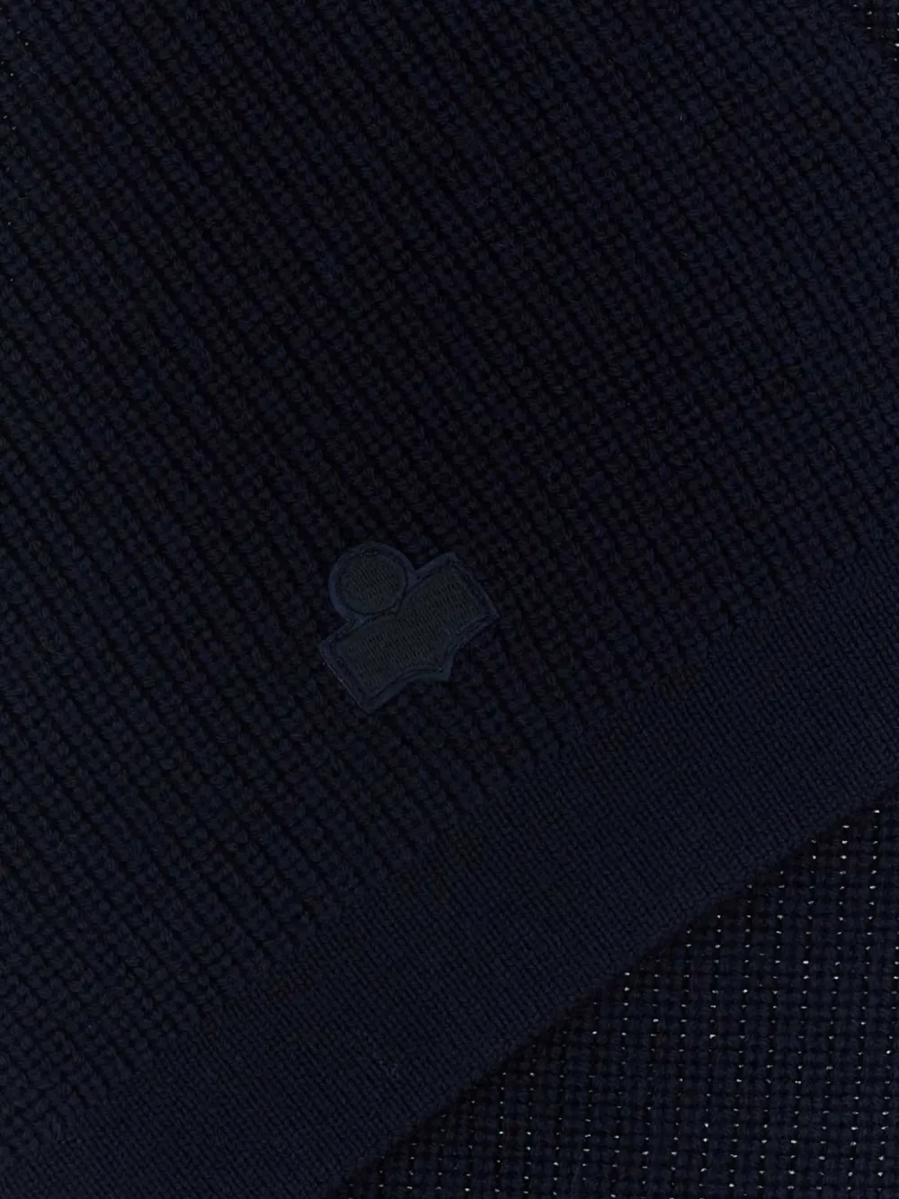 ISABEL MARANT Enolia sjaal met logopatch Blauw