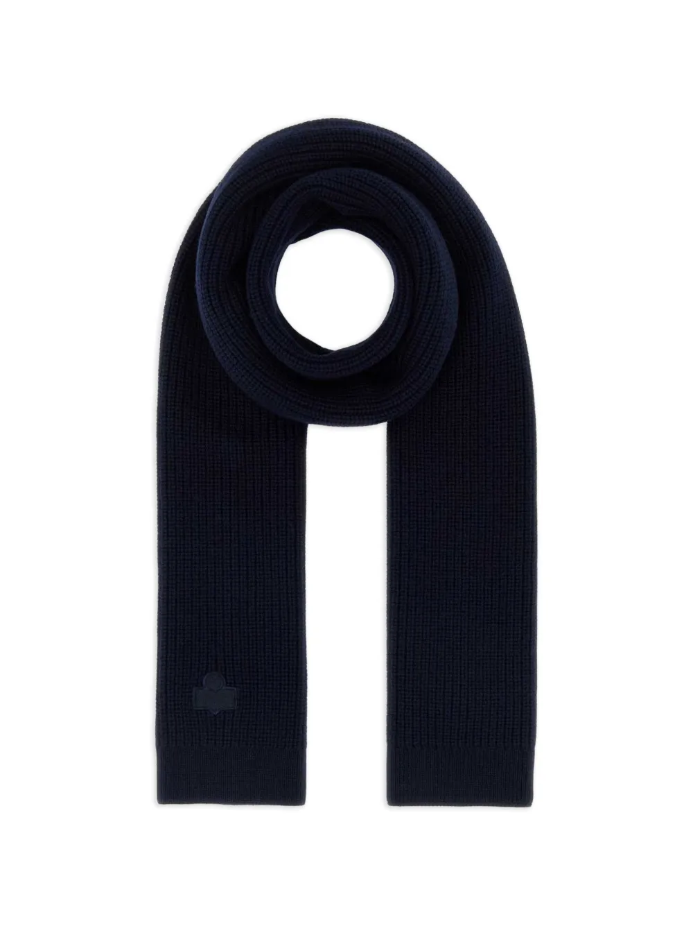 ISABEL MARANT Enolia logo-patch scarf - Blu