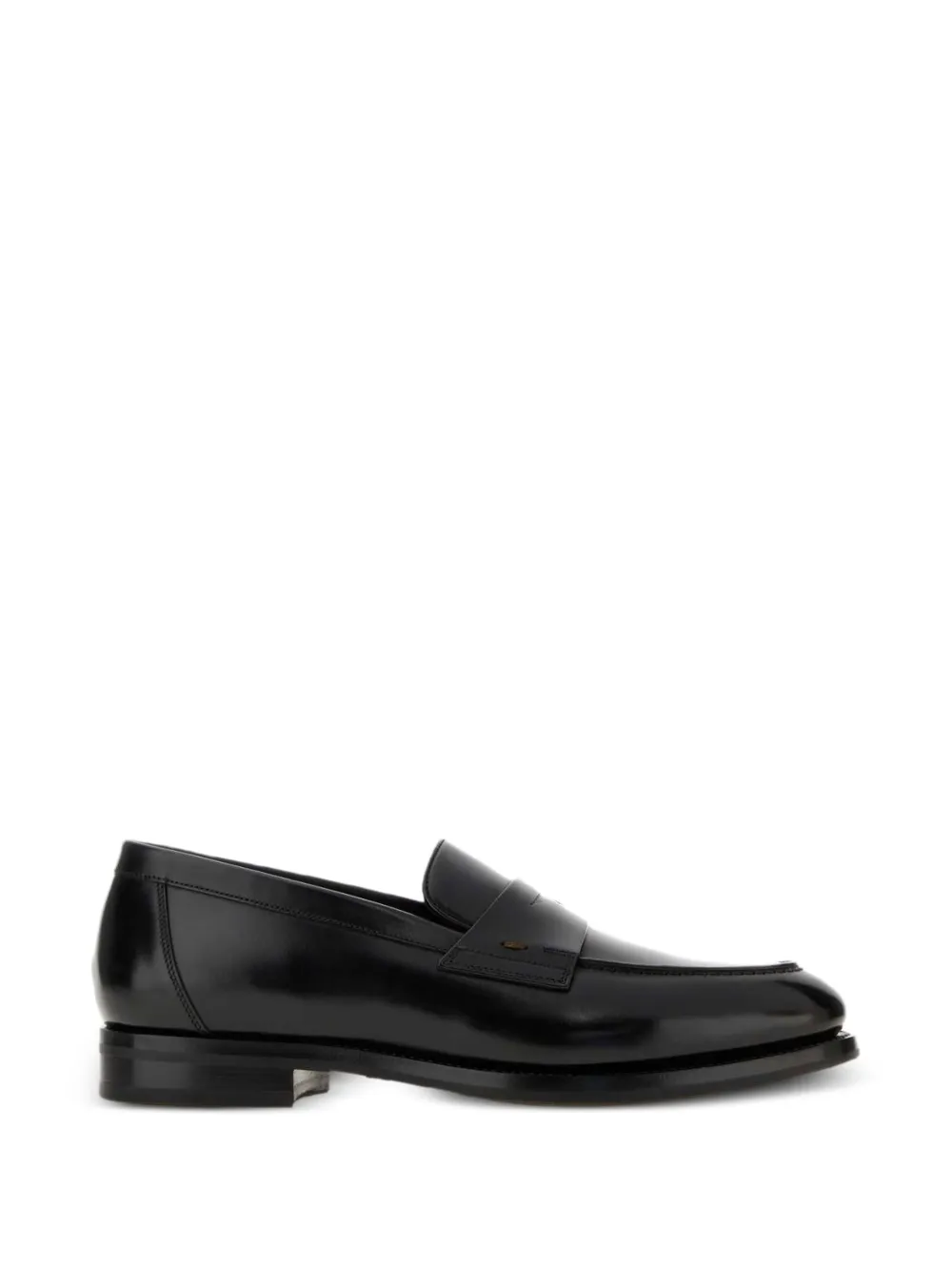Santoni Colin leather loafers - Nero
