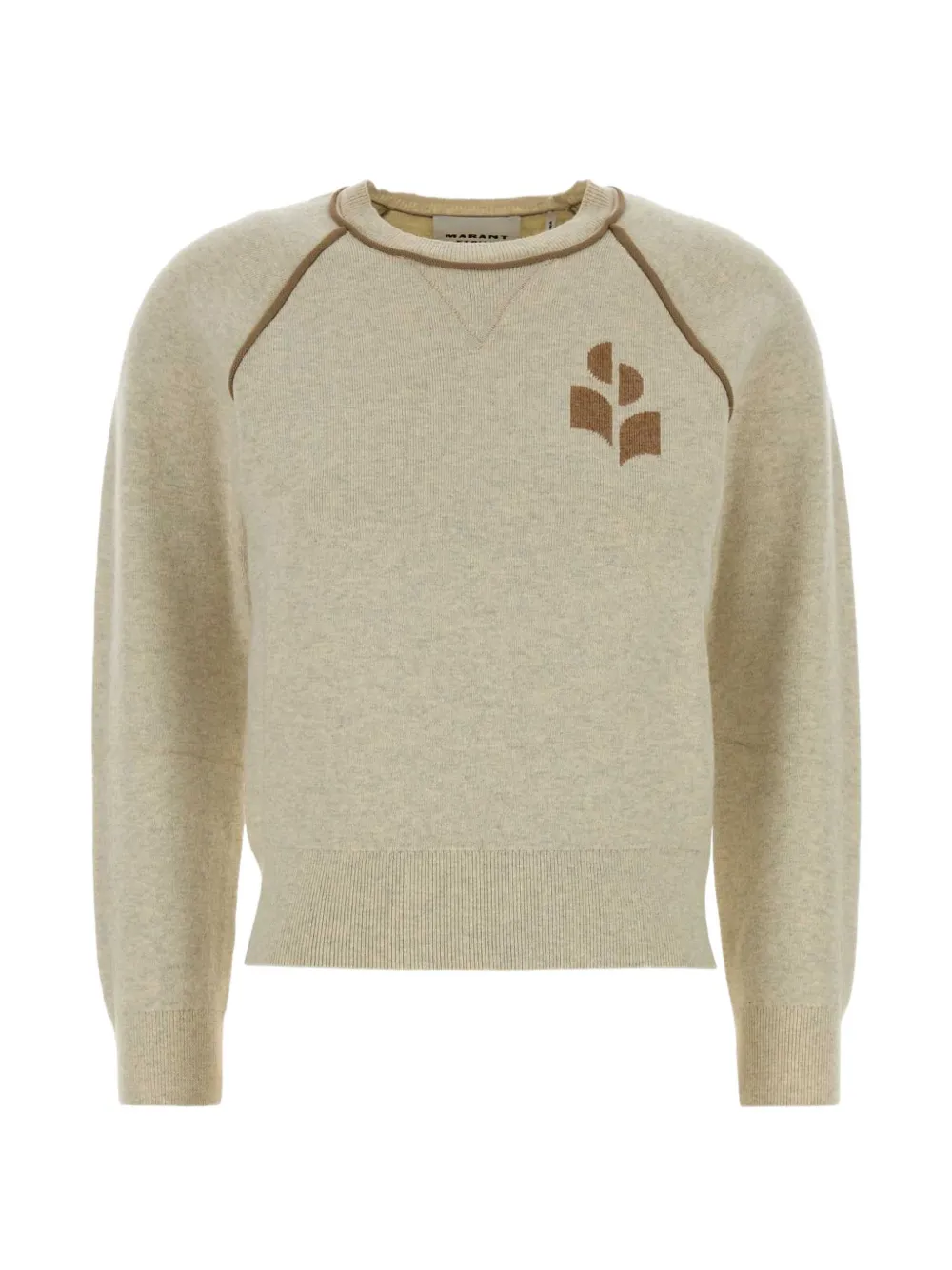 MARANT ÉTOILE Loriby logo-patch sweater - Nude