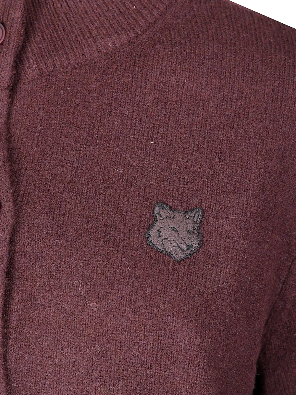 Maison Kitsuné Fox Head boxy-cut cardigan Bruin