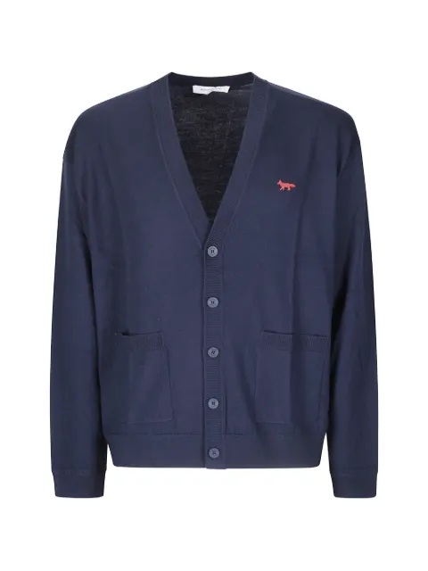 Maison Kitsuné Red Profile Fox cardigan