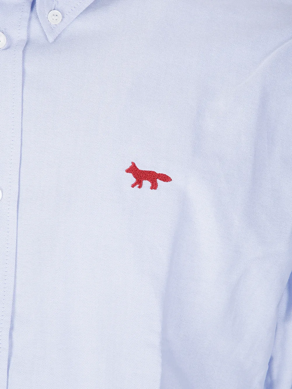Maison Kitsuné Profile Fox long-sleeve shirt Blauw