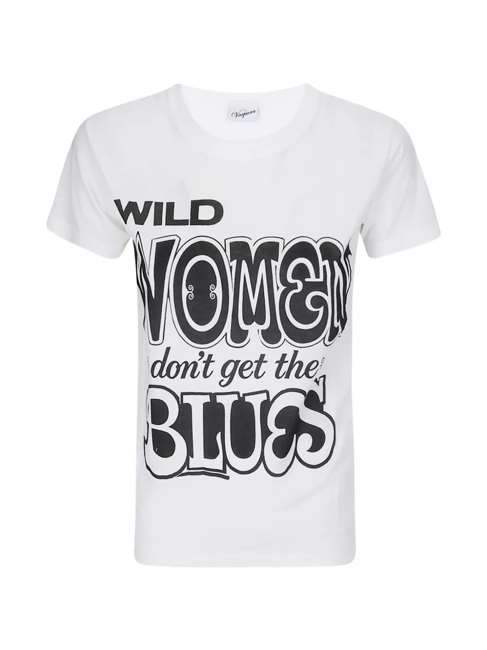 Vaquera slogan-print cotton T-shirt - Bianco