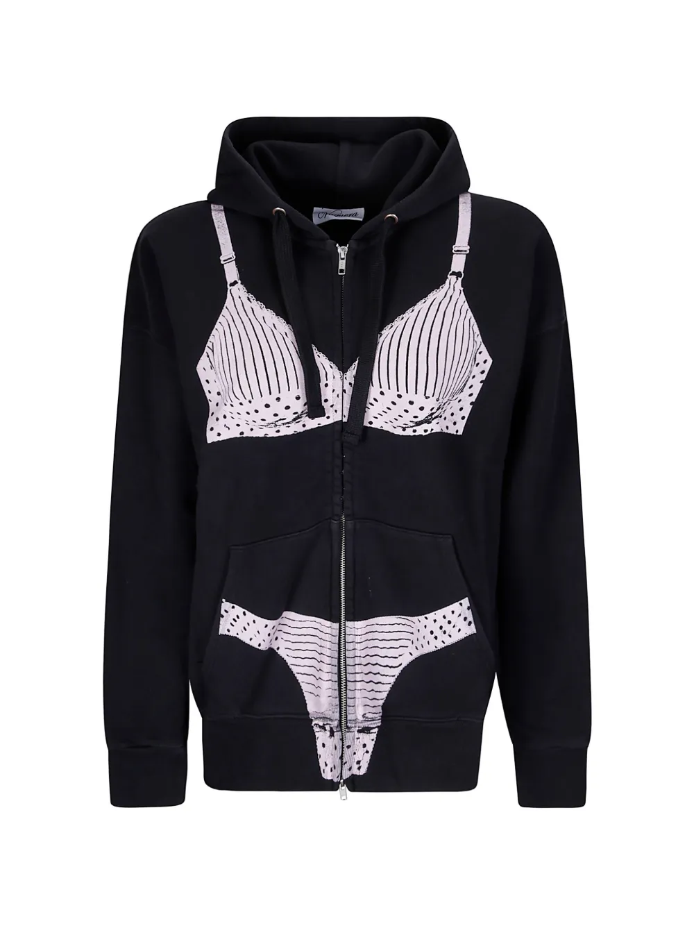 Vaquera graphic-print zip-up hoodie - Schwarz