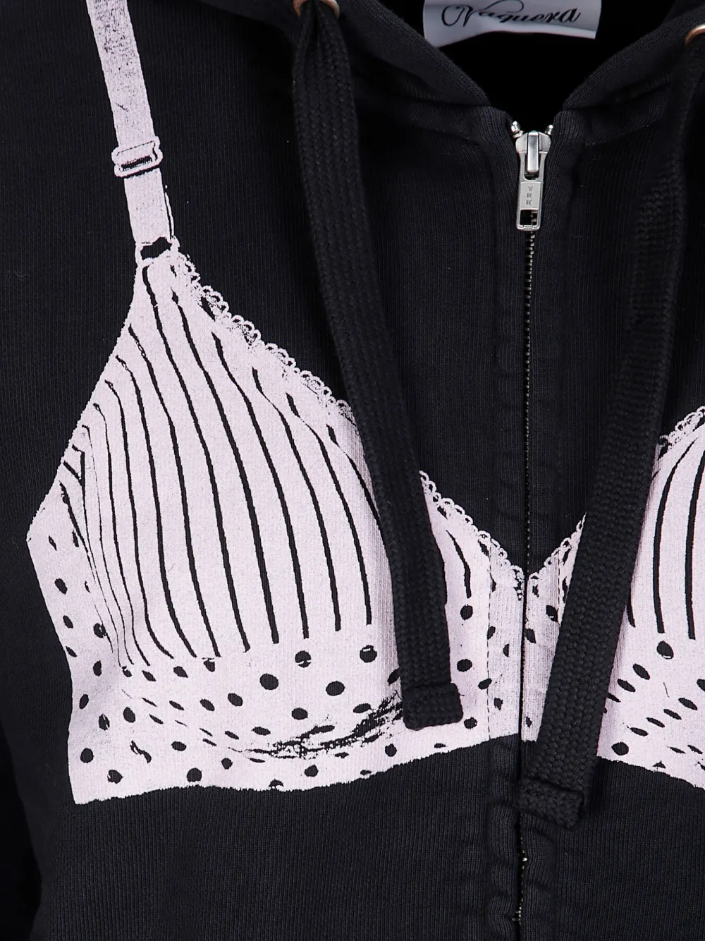 Vaquera Hoodie met grafische print Zwart