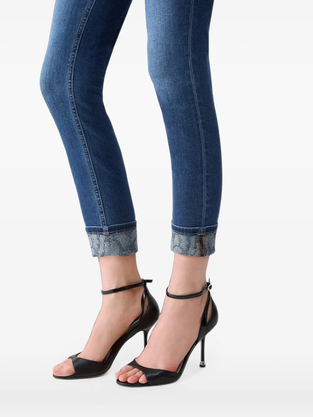 LIU JO Skinny jeans met verfraaiing Blauw