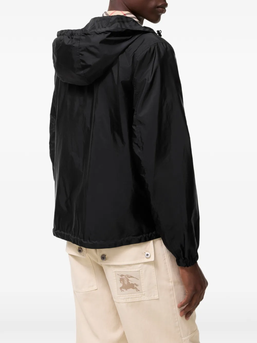Burberry Newport omkeerbaar geruit jack met capuchon Zwart