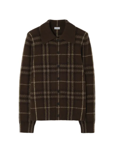 Burberry Check cashmere cardigan