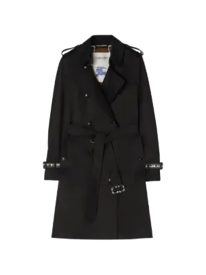 Burberry Belted double-breasted Trench Coat | Black | FARFETCH