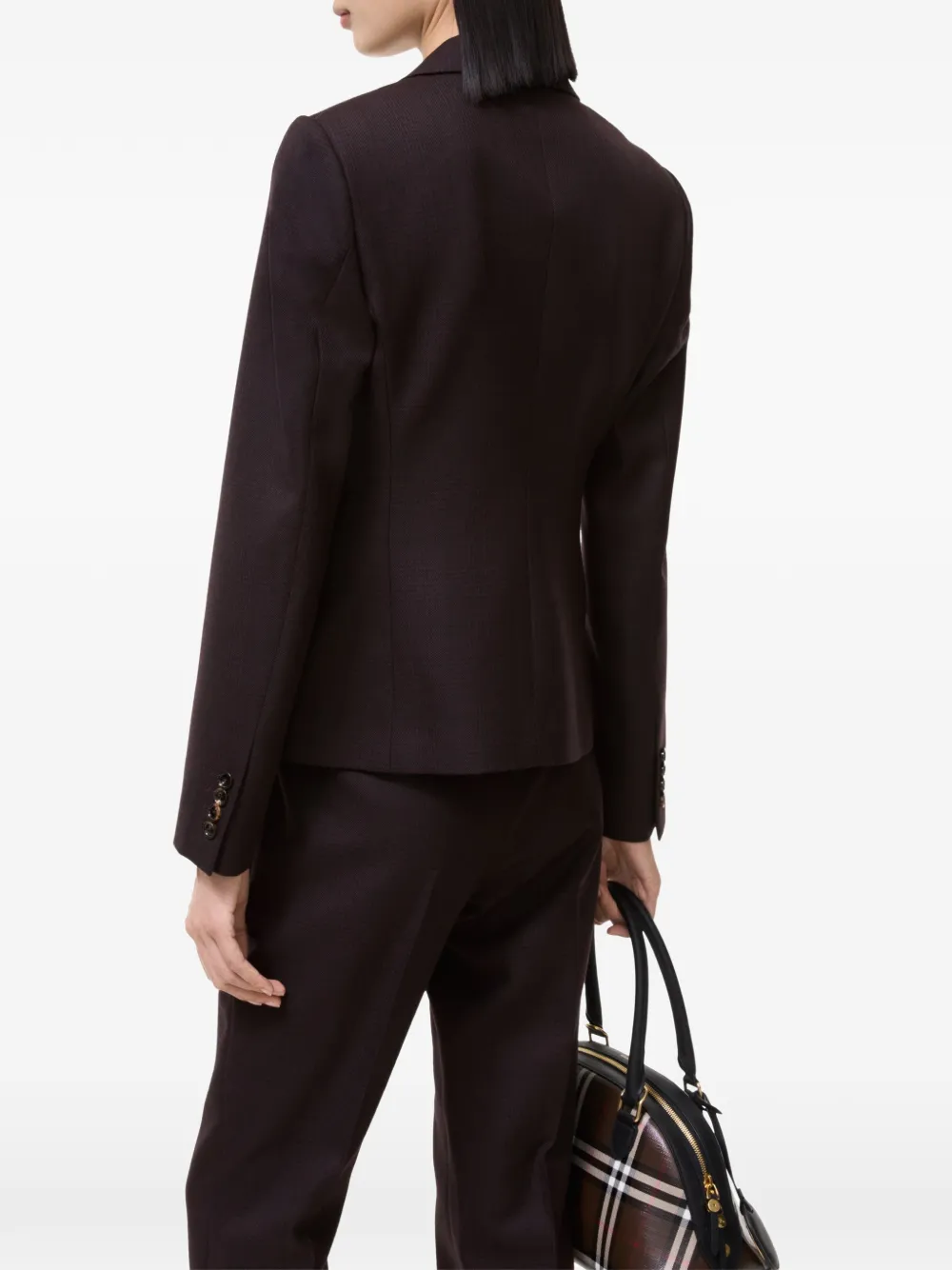 Burberry Geruit colbert Bruin